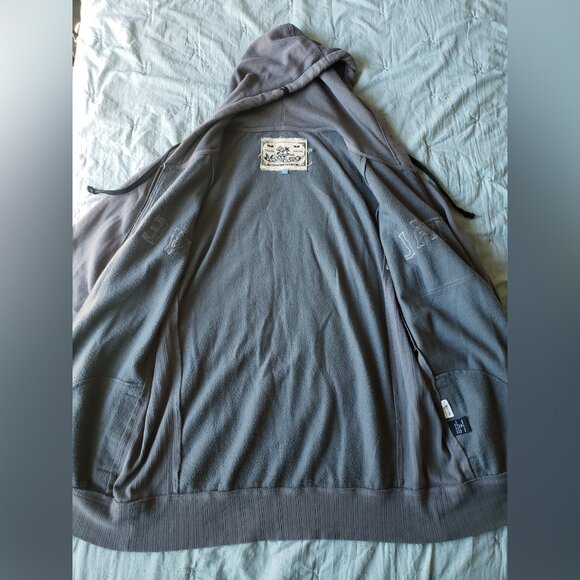 Vestal Vintage Distressed Hoodie (Gray, M) Y2K - Picture 2 of 15